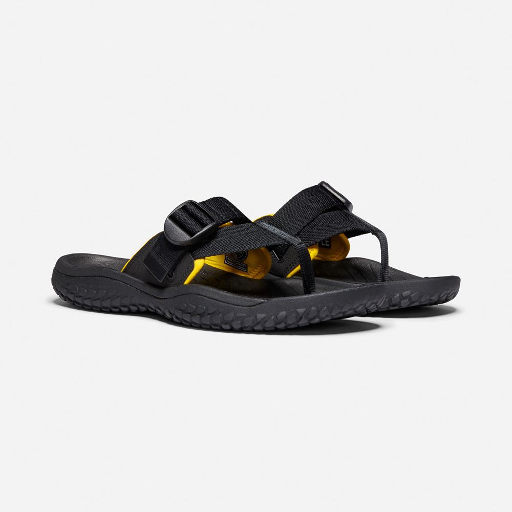 Sandale Keen Romania Barbati Negrii Solr Toe Post Sandal 7123-ABGRU